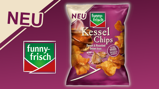 funny-frisch Kessel Chips: Sweet & Roasted Onion Style - Extra Kross