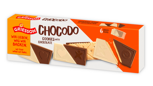 Griesson Chocodo Kekse aus Vollmilch- und Weißer Schokolade