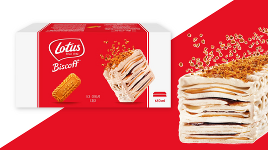Lotus Biscoff Eistorte mit Keksen und Creme: Ein himmlischer Genuss
