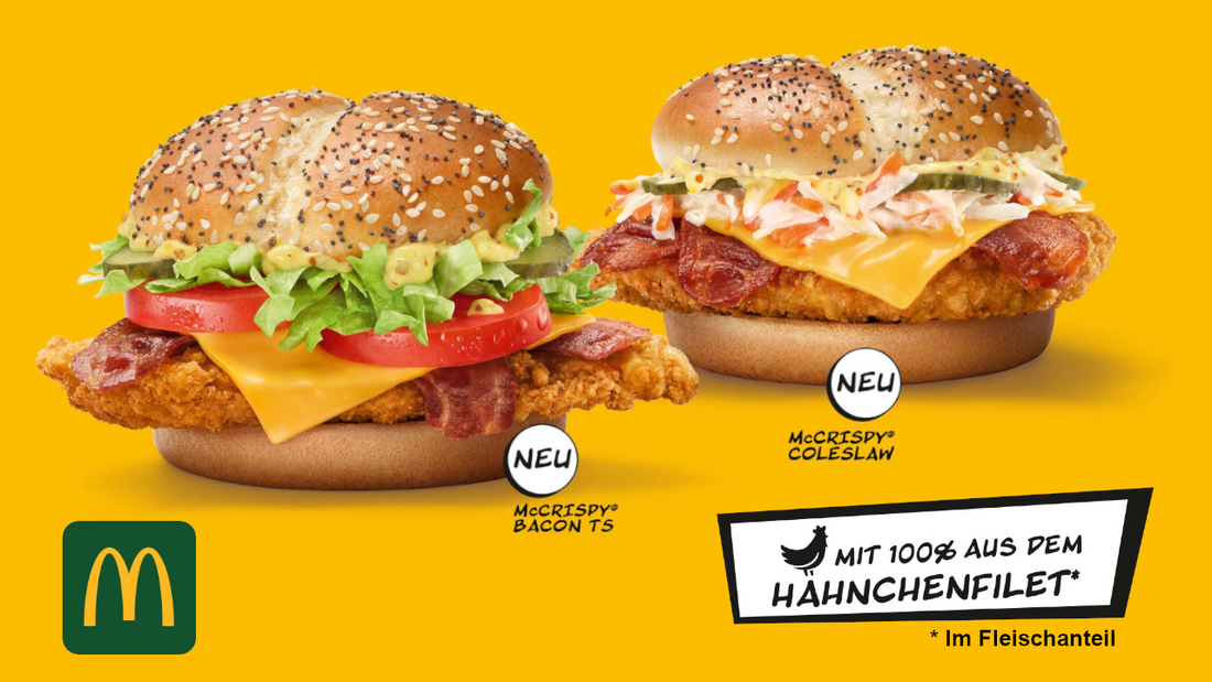 McDonald’s: Zwei neue Burger McCrispy Coleslaw und Bacon TS