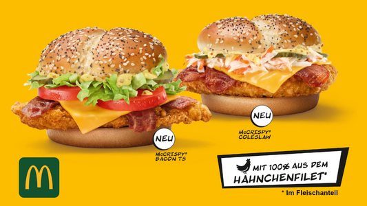 McDonald’s: Zwei neue Burger McCrispy Coleslaw und Bacon TS