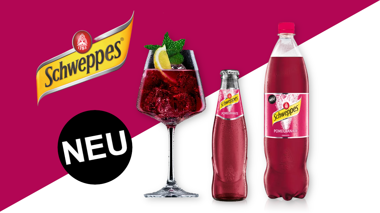 Schweppes Pomegranate feinherb und fruchtig - Granatapfel Geschmack ...