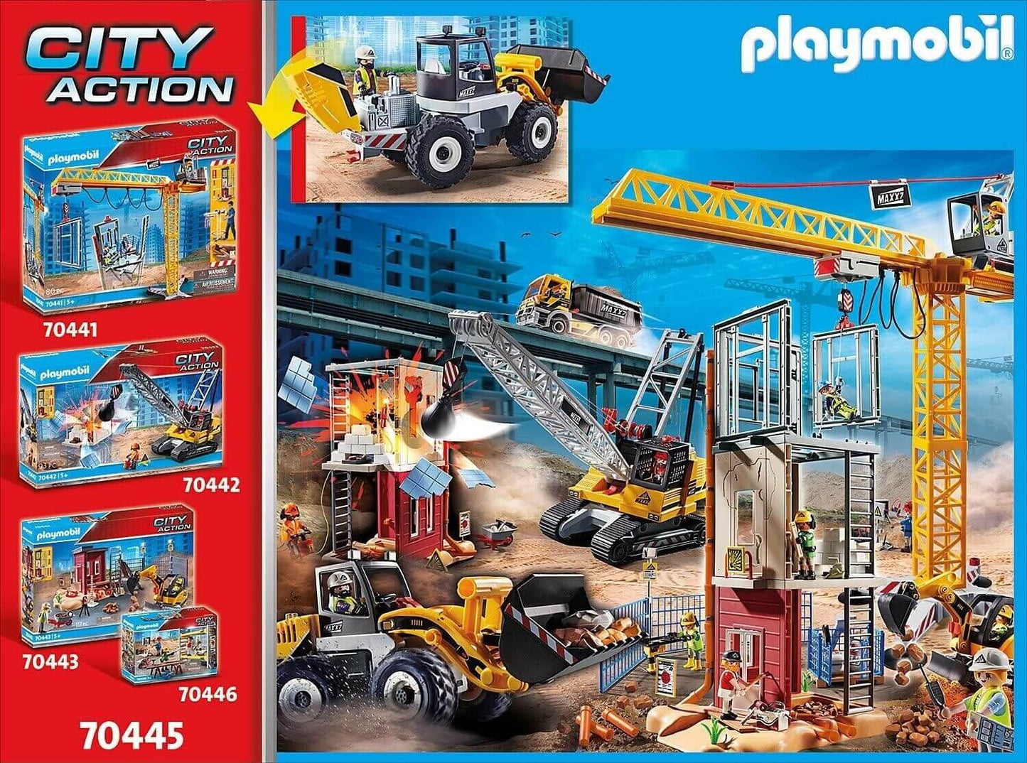 Playmobil 70445 - City Action - Radlader Bagger Baustelle