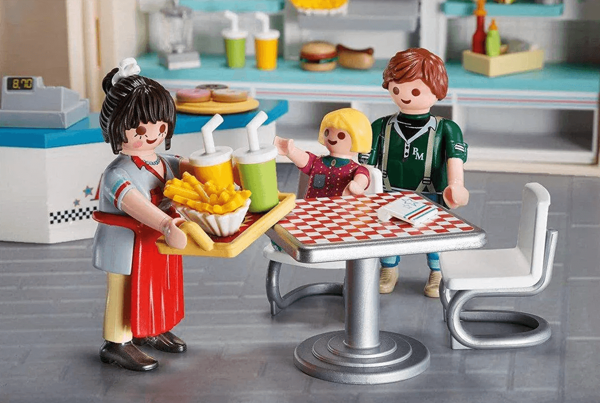 Playmobil 70111 - City Life - Imbiss Burgerladen American Diner - Spielbox