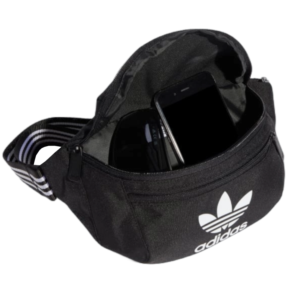 Adidas Bauchtasche Gürteltasche Schwarz - Ideal für Urlaub, Reisen & Freizeit