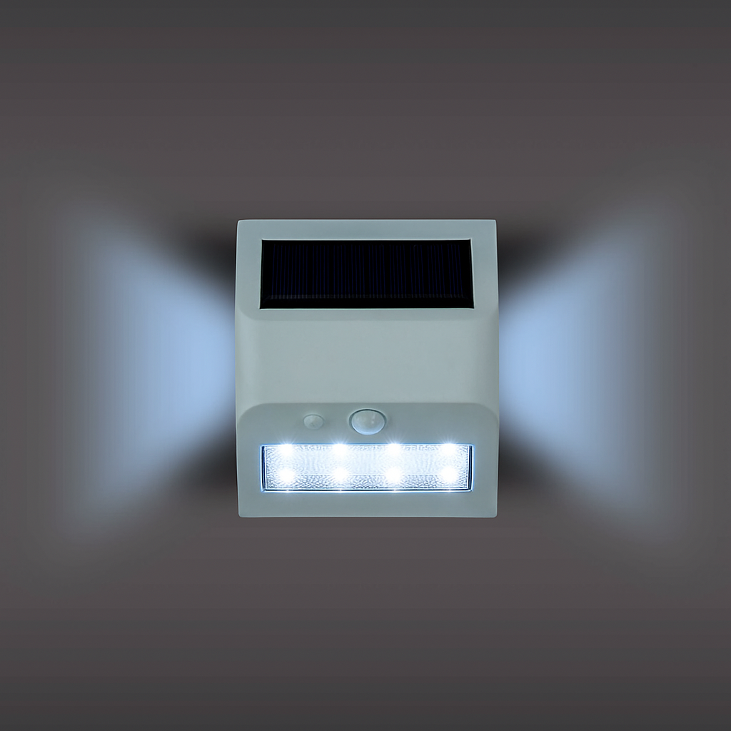 Casalux LED Solar Wandleuchte Außen Bewegungsmelder IP44 Kaltweiß Lampe