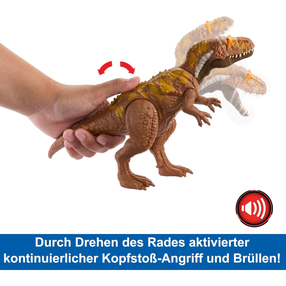 Mattel Jurassic World Megalosaurus Wild Roar Dinosaurier Figur mit Sound