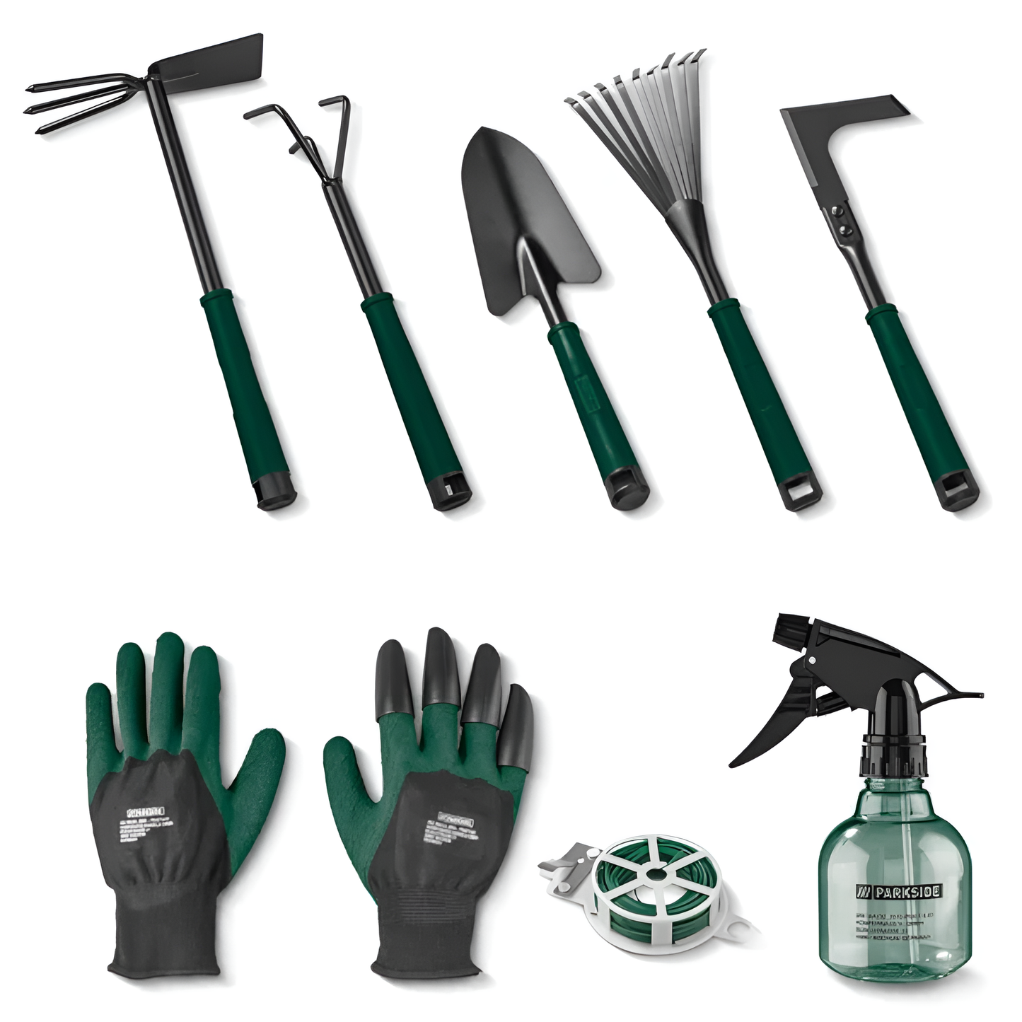 Parkside Gartenwerkzeug-Set mit Tragetasche & Sprühflasche