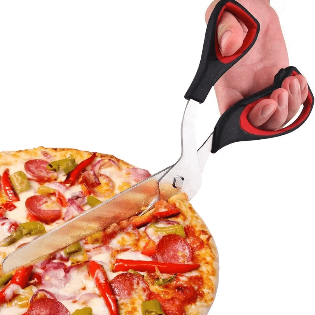 Edelstahl Pizzaschere Pizzaschneider Küchenschere für Pizza und Steak