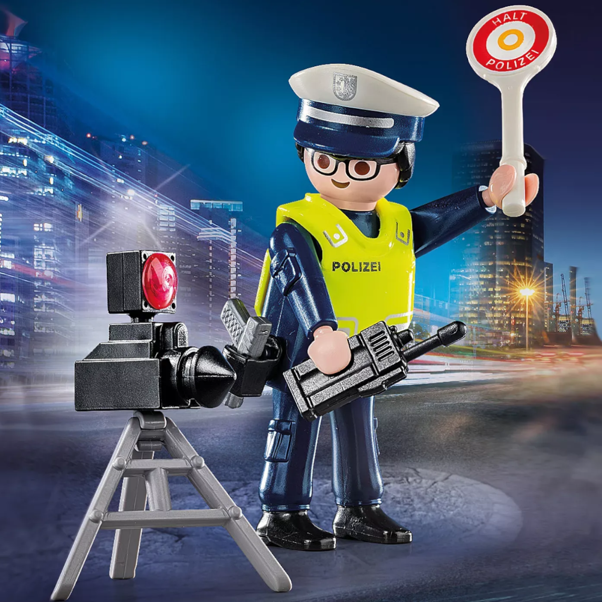 Playmobil 70304 - Polizist mit Radarfalle Pistole Blitzer Funkgerät