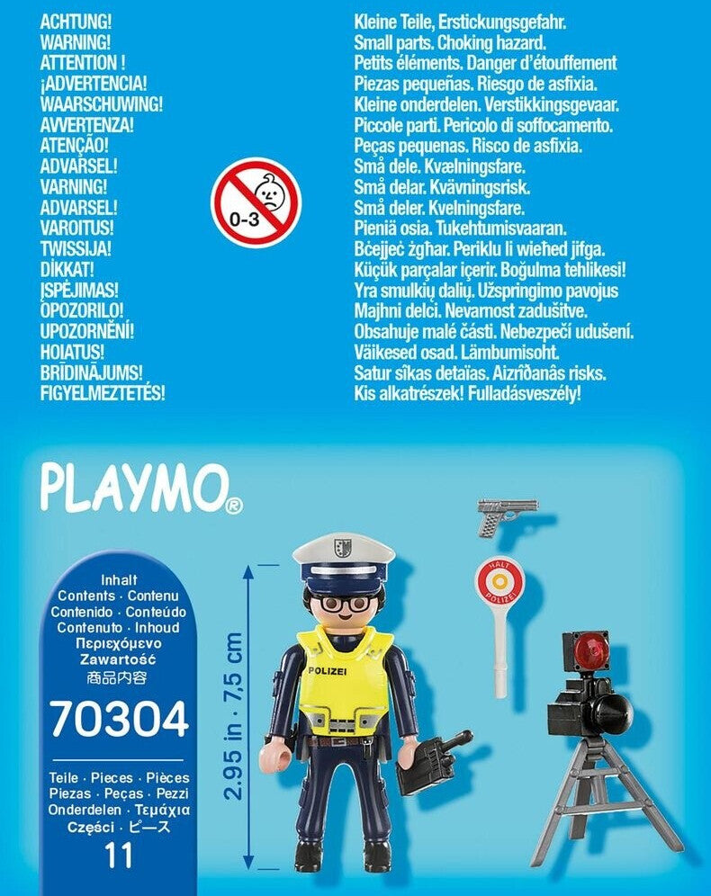 Playmobil 70304 - Polizist mit Radarfalle Pistole Blitzer Funkgerät