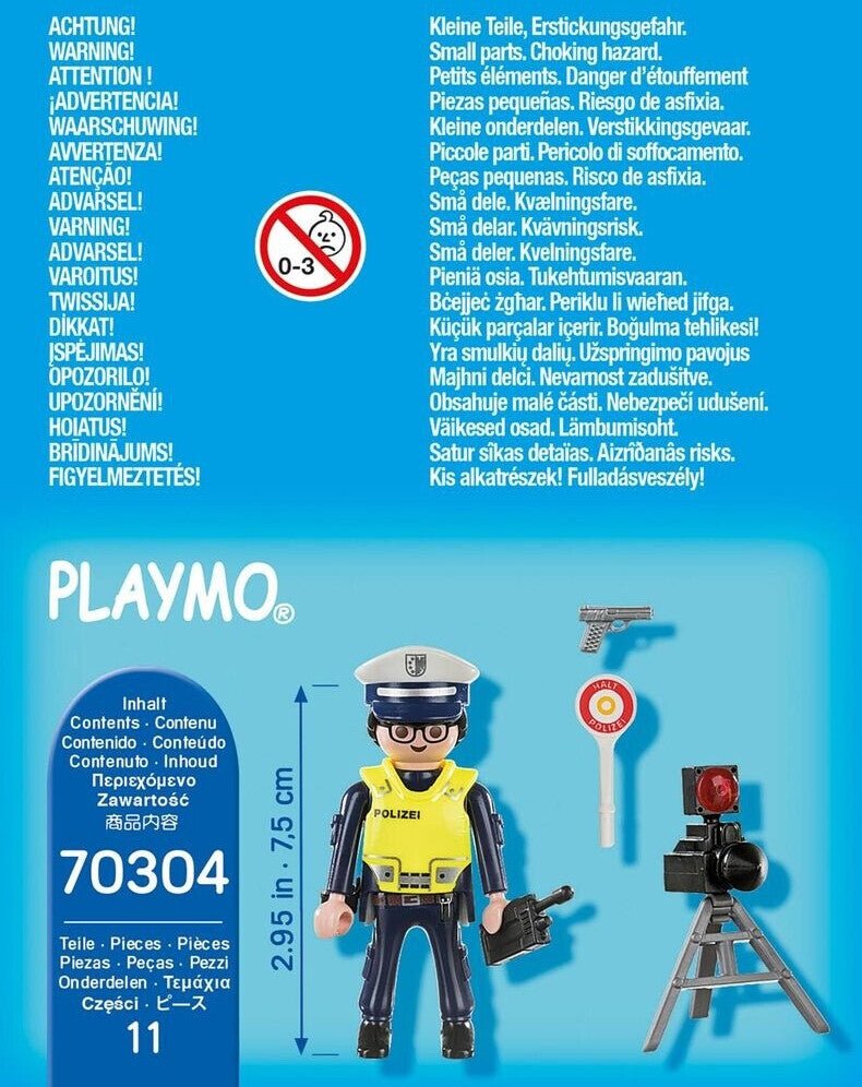 Playmobil 70304 - Polizist mit Radarfalle Pistole Blitzer Funkgerät
