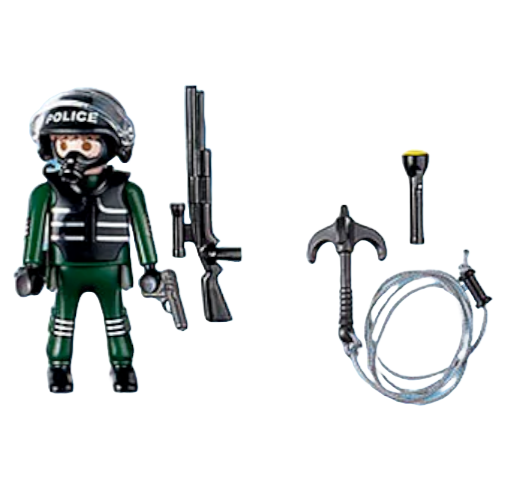 Playmobil 70426 - SEK Polizist mit Gewehr, Wurfanker - SWAT Police