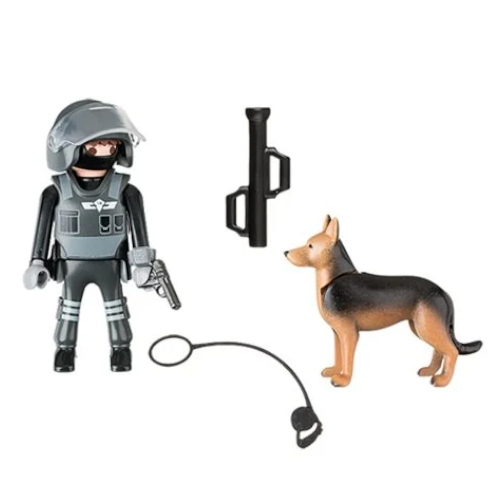 Playmobil 70427 - SEK Polizist mit Schäferhund Spezialeinheit Pistole