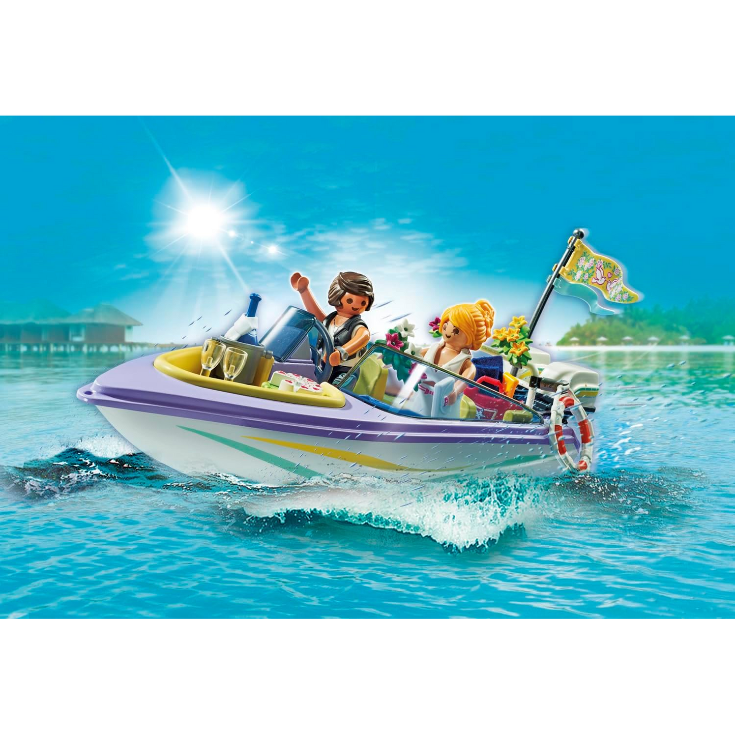 Playmobil 71366 - City Life - Hochzeitsreise mit Motorboot Flitterwochen