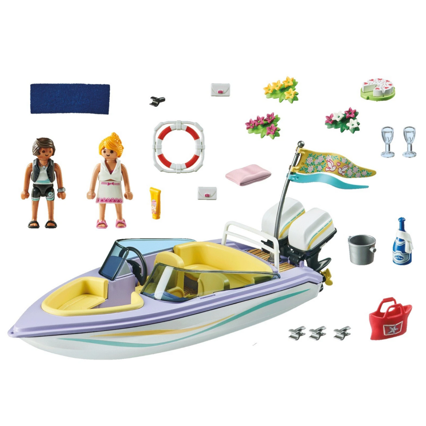 Playmobil 71366 - City Life - Hochzeitsreise mit Motorboot Flitterwochen