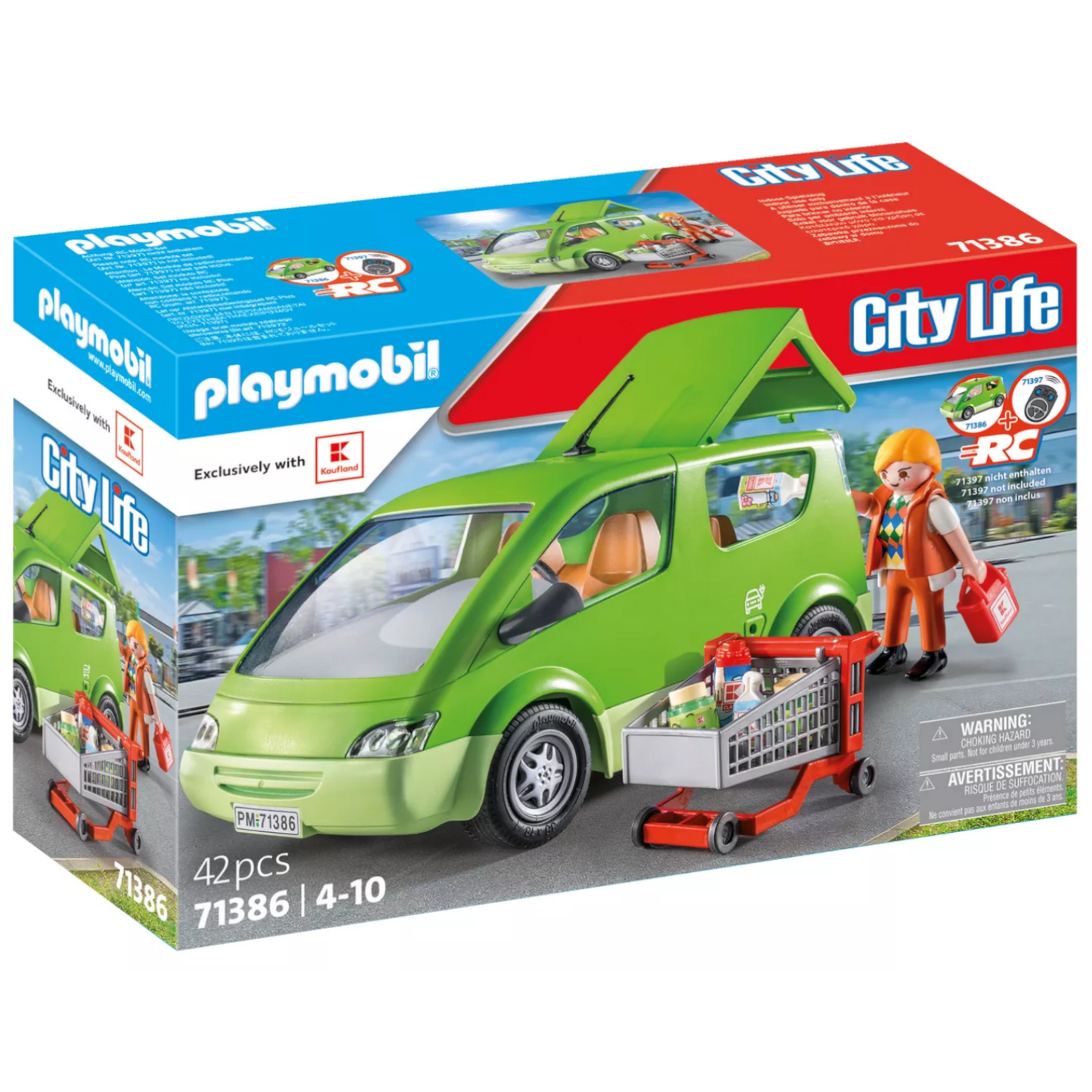 Playmobil 71386 - City Life - Kaufland Auto Elektro Family-Van Supermarkt