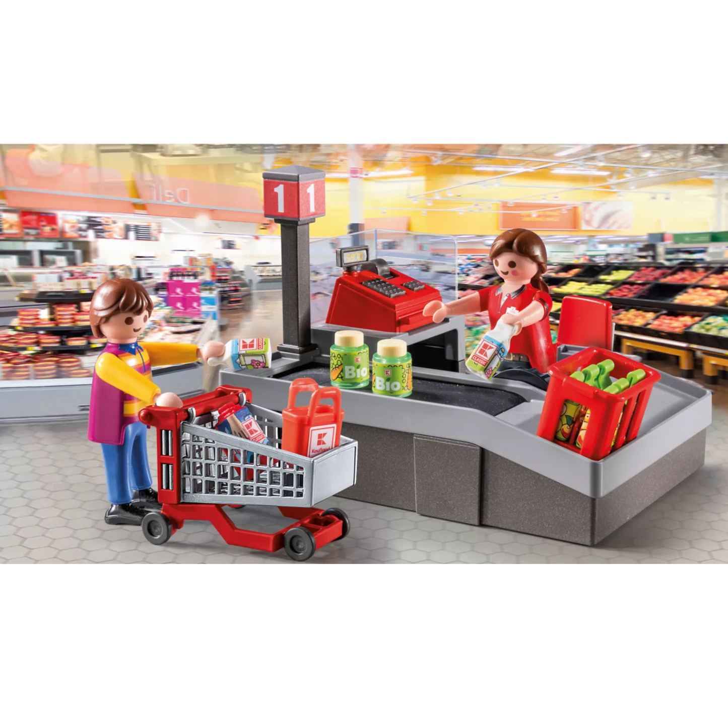 Playmobil 71387 - City Life - Kaufland Kasse Förderband Supermarkt