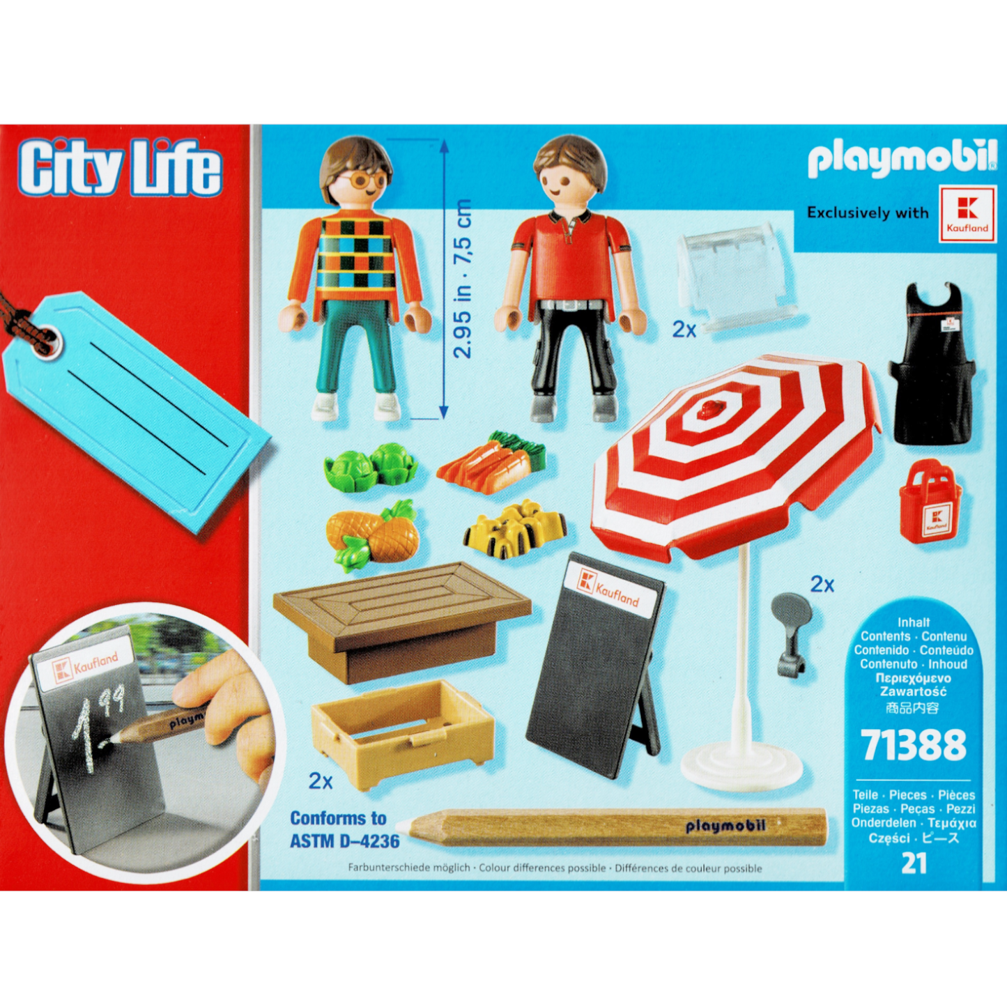 Playmobil 71388 - City Life - Kaufland Gemüsestand Supermarkt Zubehör