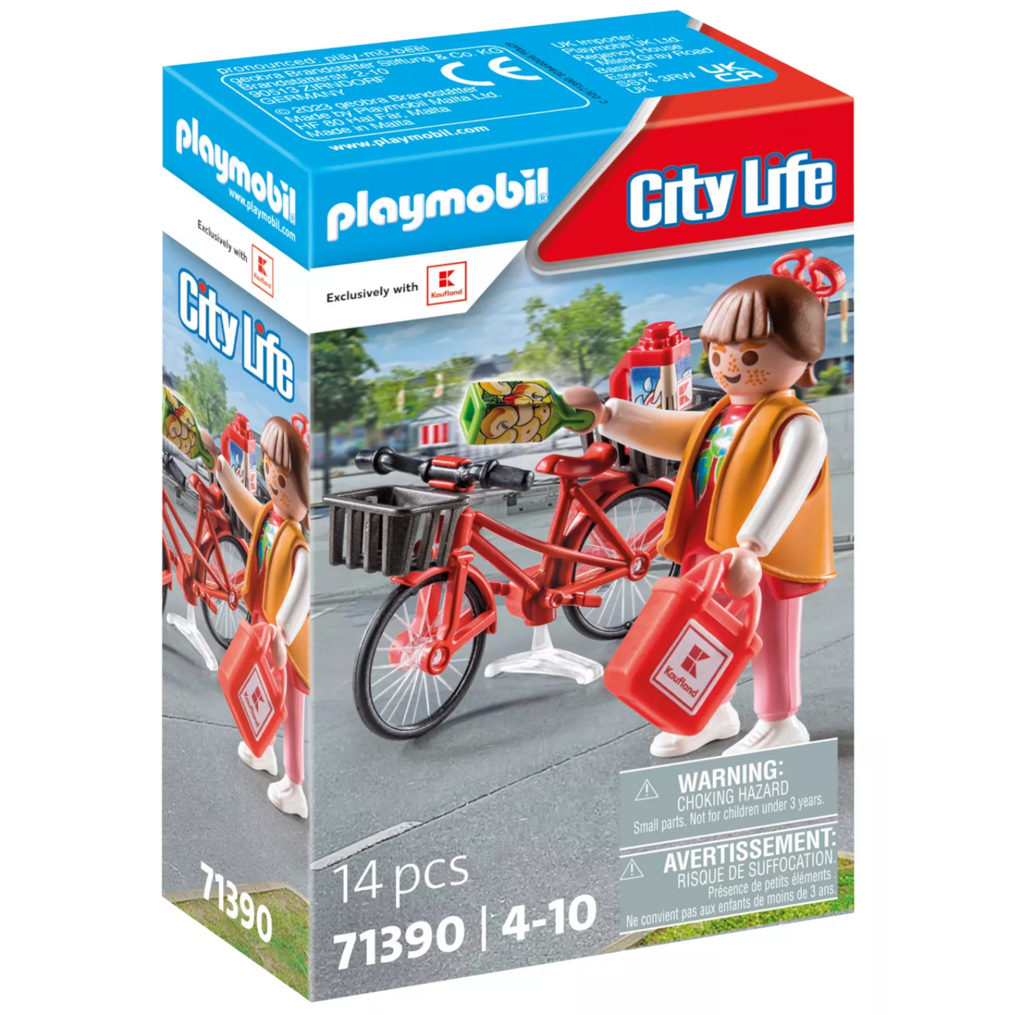 Playmobil 71390 - City Life - Kaufland Fahrrad Einkäuferin Supermarkt