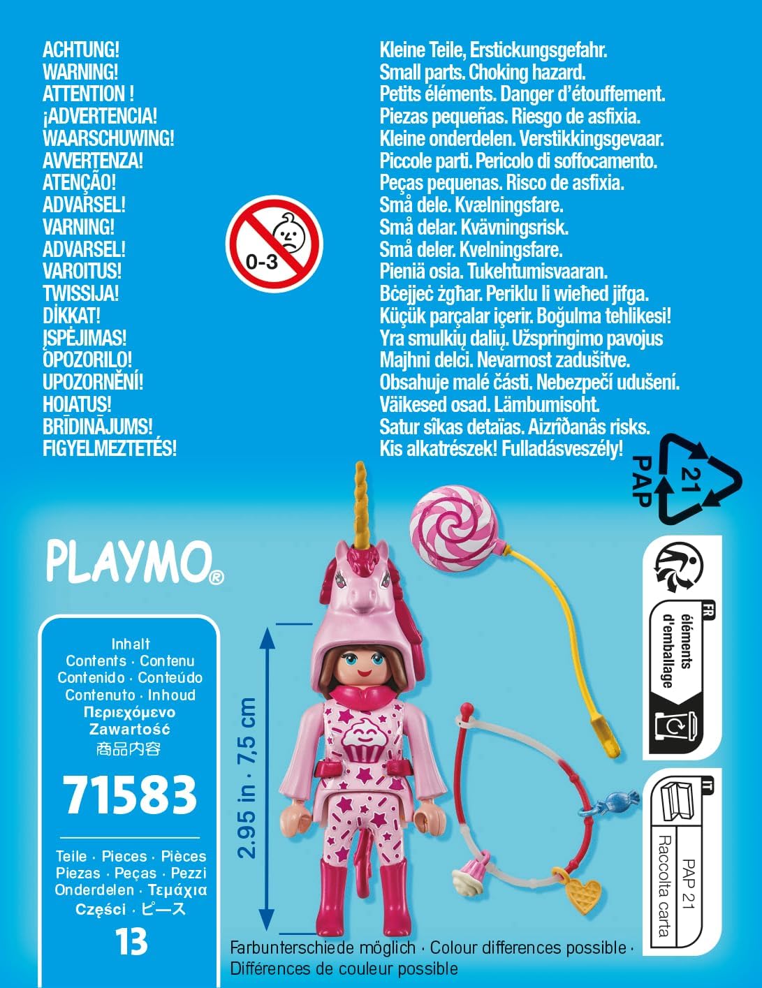 Playmobil 71583 - Einhorn Kostüm für Mädchen mit Luftballon & Silikonarmband