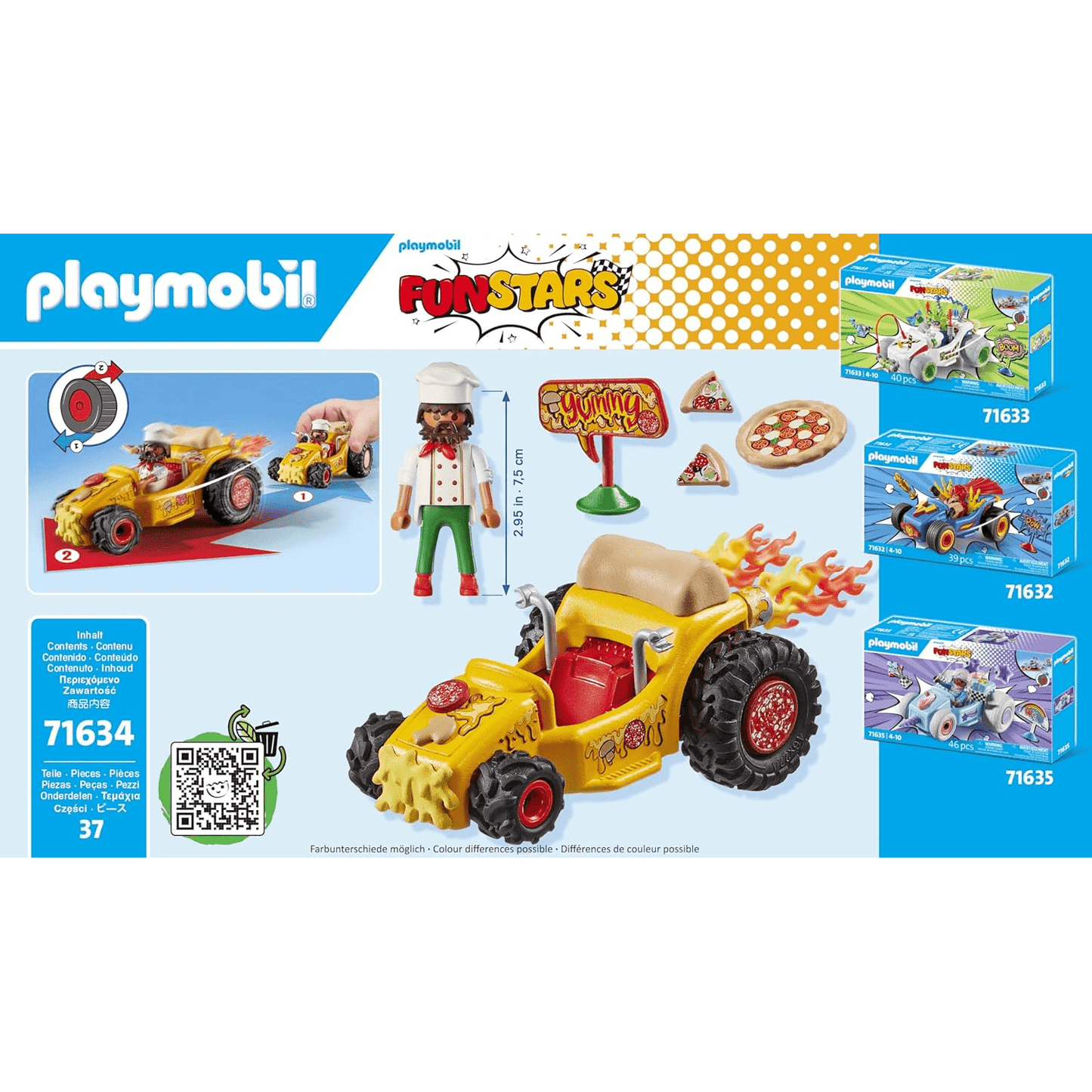 Playmobil 71634 - Funstars - Rasende Pizza Kart Racing Renn-Action