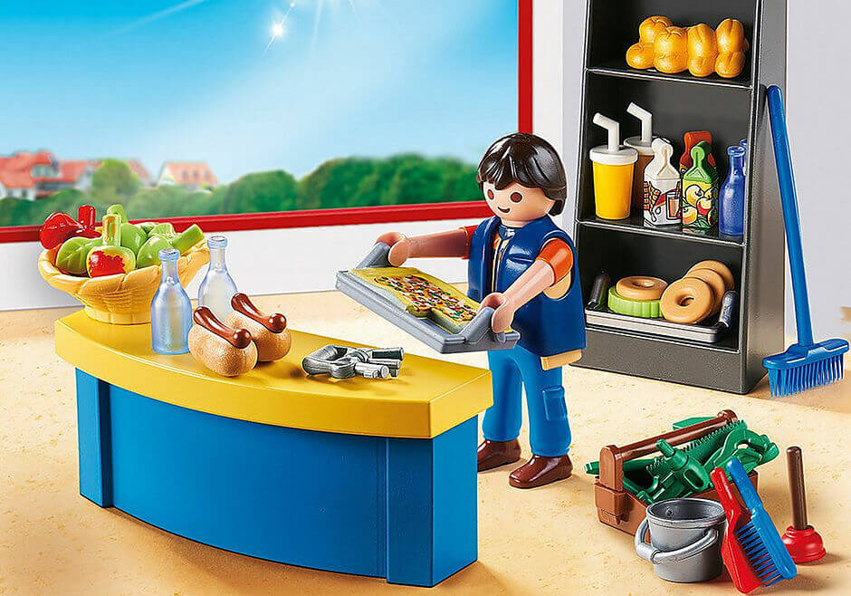 Playmobil 9457 - City Life - Hausmeister mit Kiosk - Schule Kindergarten Zubehör