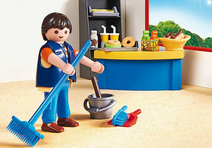 Playmobil 9457 - City Life - Hausmeister mit Kiosk - Schule Kindergarten Zubehör