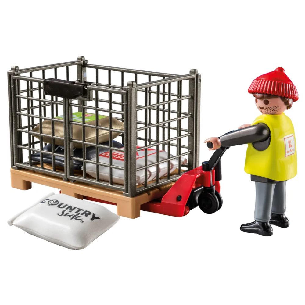 Playmobil 71389 - Kaufland Hubwagen mit Gitterbox - Supermarkt Zubehör