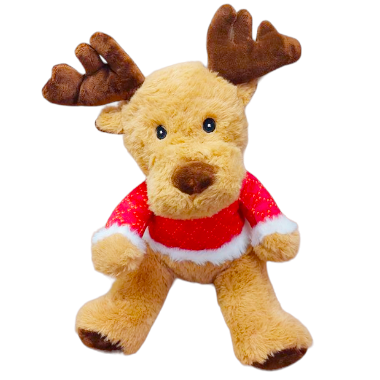 Weihnachten Kuscheltier Plüschtier Stofftier Rudolf Rentier 30cm Flauschig