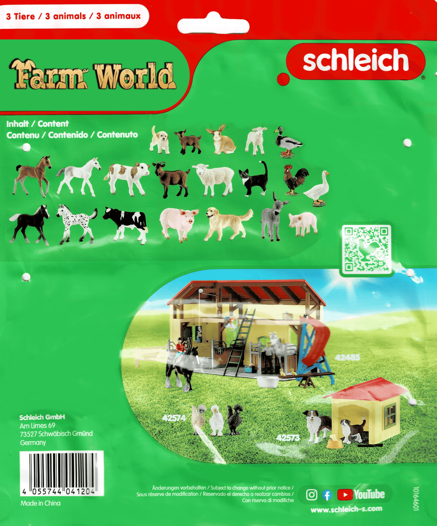 Schleich Überraschungstüte Bauernhoftiere - 3 Tiere - Spielfiguren - Rarität