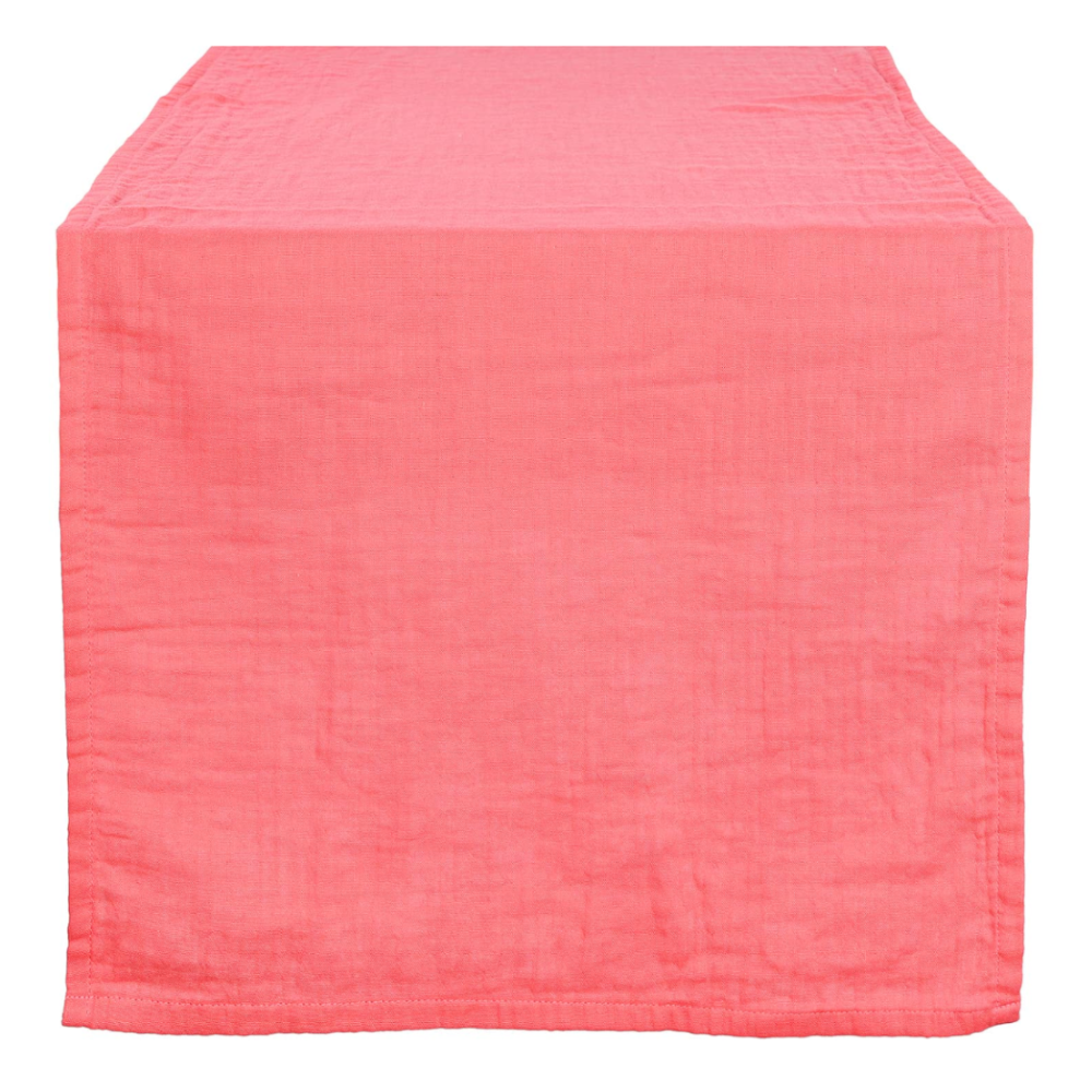 Tischläufer Pink Rosa Musselin 40x150 cm – Deko für Esstisch