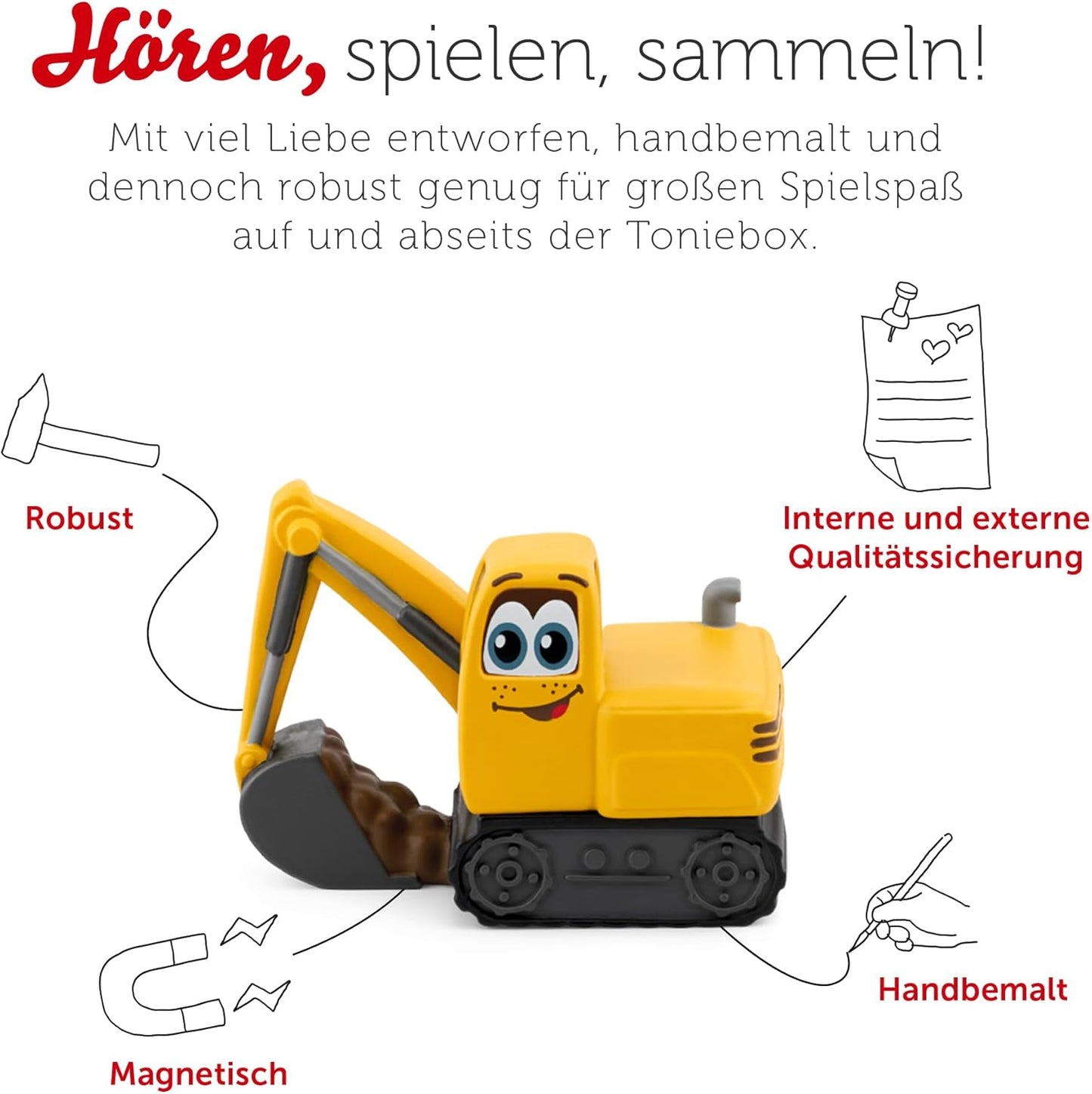 Tonies Tonie Figur Kinderlieder Bagger Mats & seine Freunde