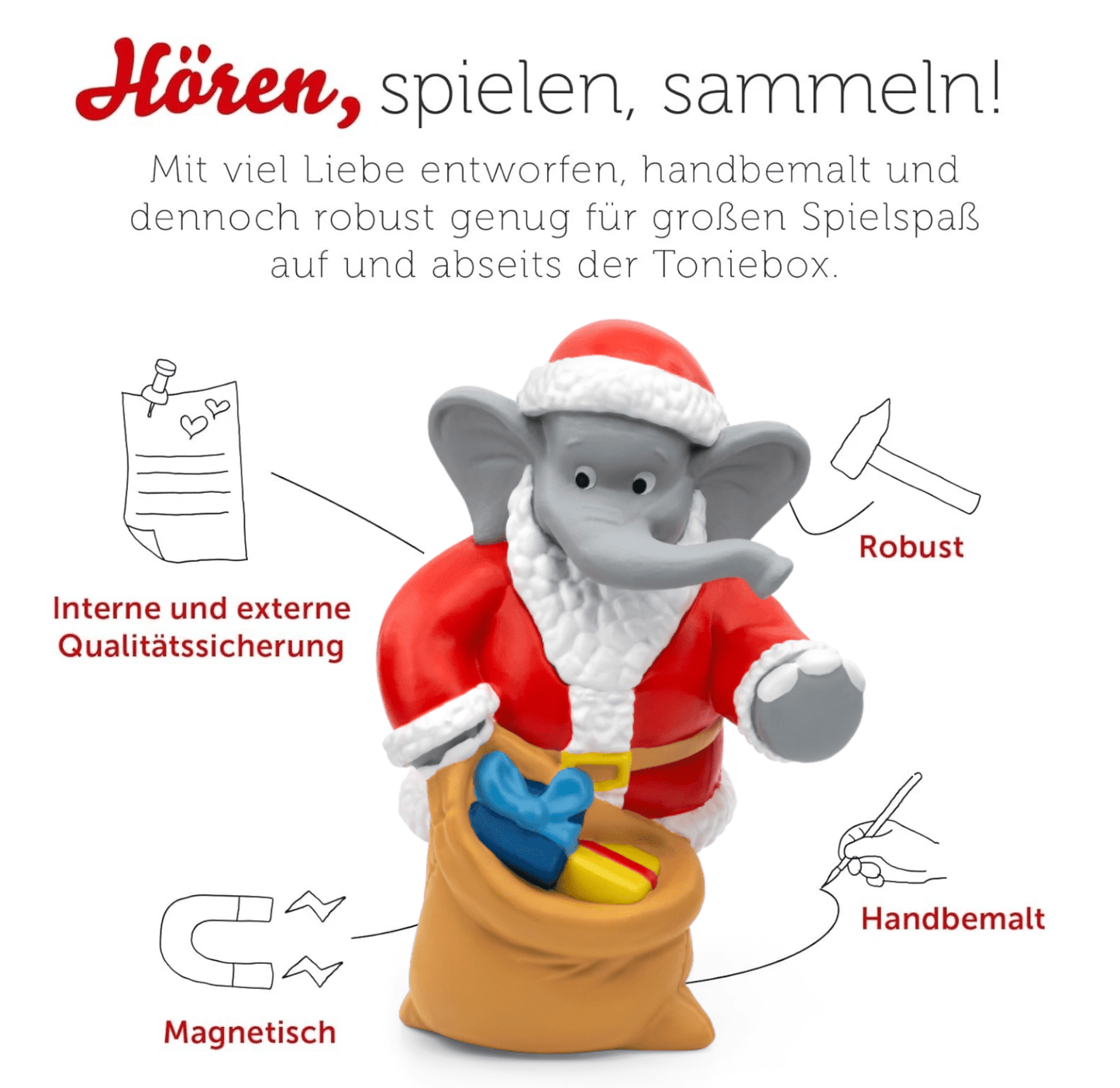 Tonies Figur Hörspiel: Benjamin Blümchen als Weihnachtsmann