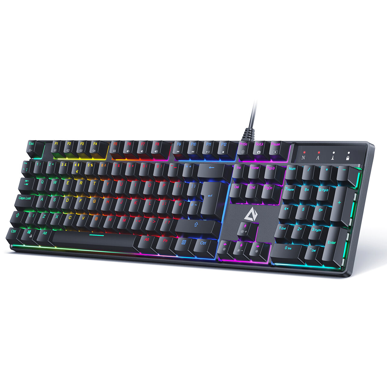 Aukey KM-G16 Gaming-Tastatur Mechanisch Deutsch Farbwechsel RGB