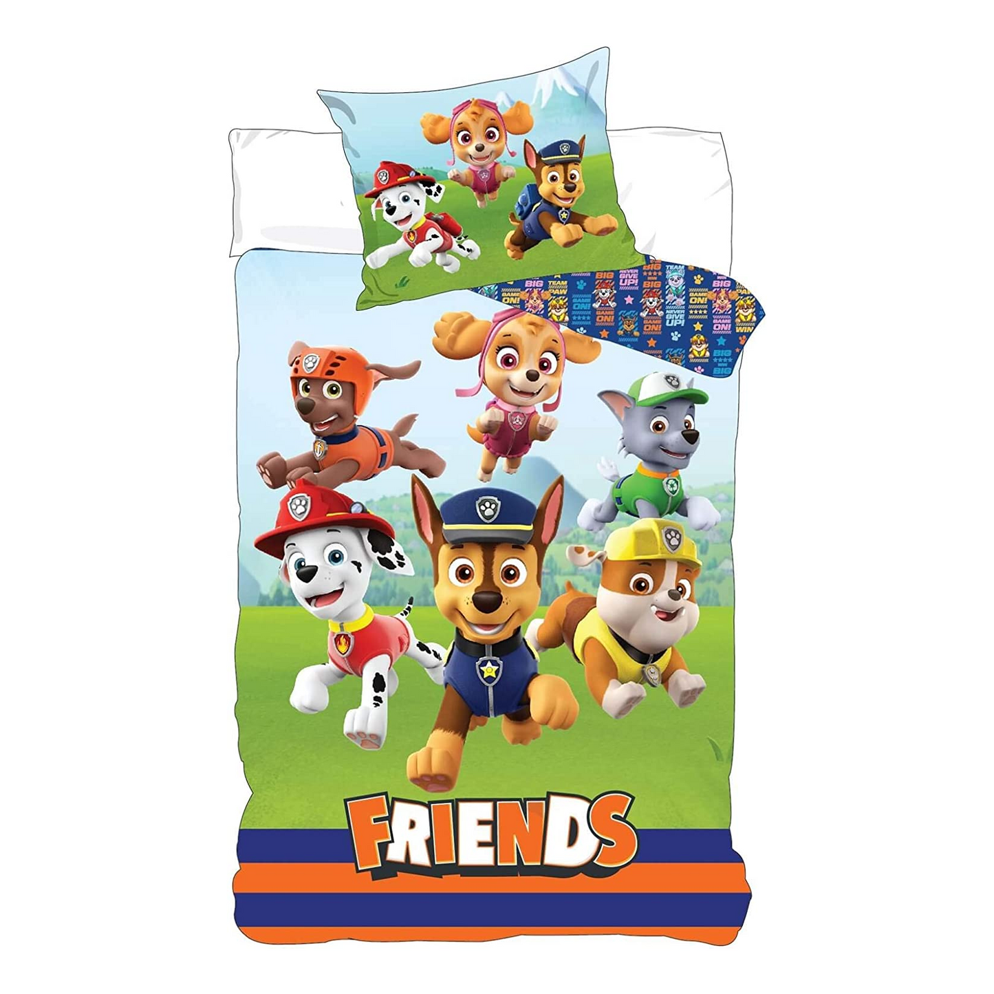 Paw Patrol Kinder Bettwäsche Bettbezug 135x200cm Friends Heldenhafte Hunde