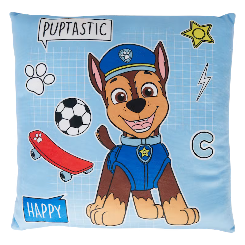 Paw Patrol Kissen Kuschelkissen Dekokissen 35x35cm Blau Chase Polizeihund