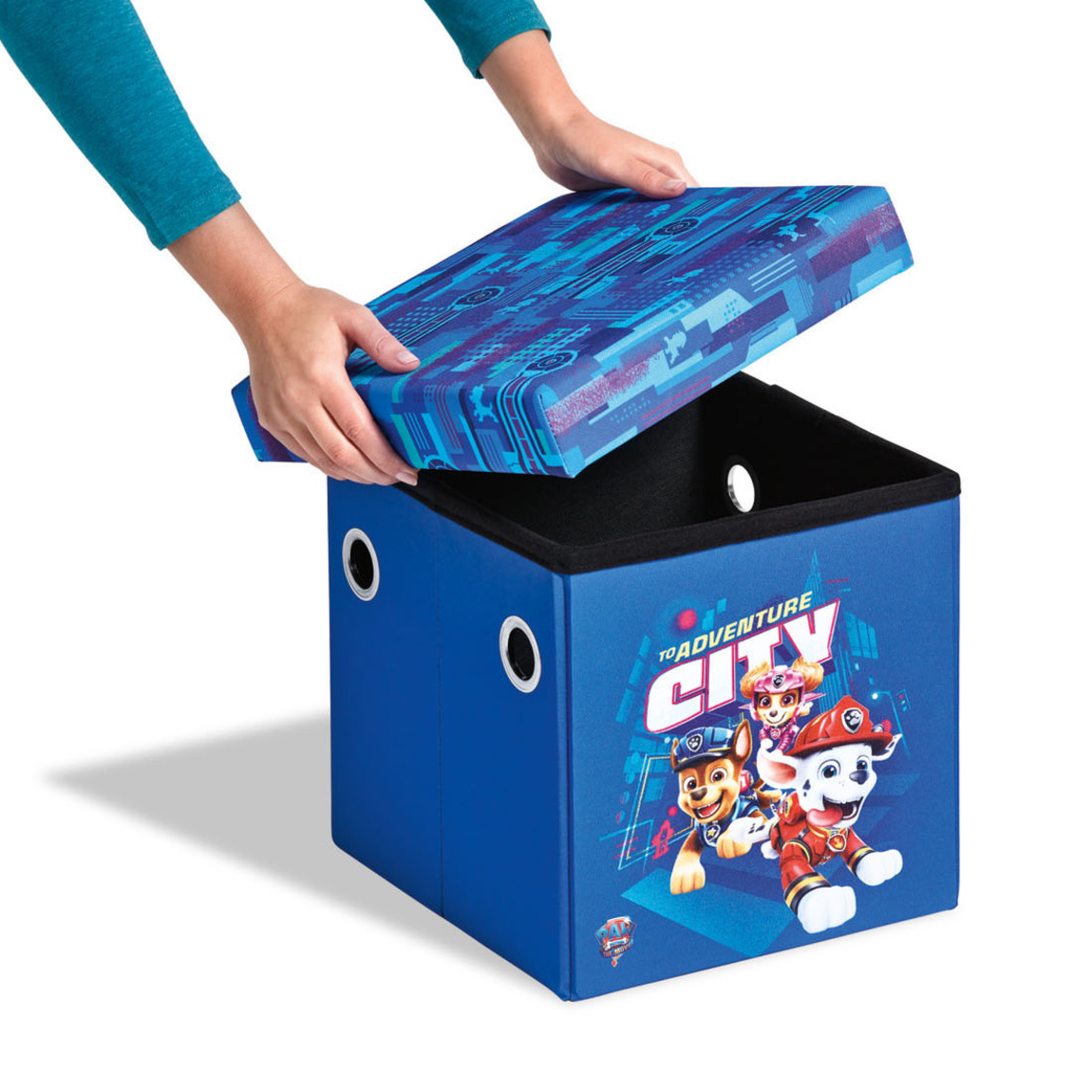 Paw Patrol Sitzhocker Sitzbox für Kinder - Spielzeugbox Spielzeugkiste