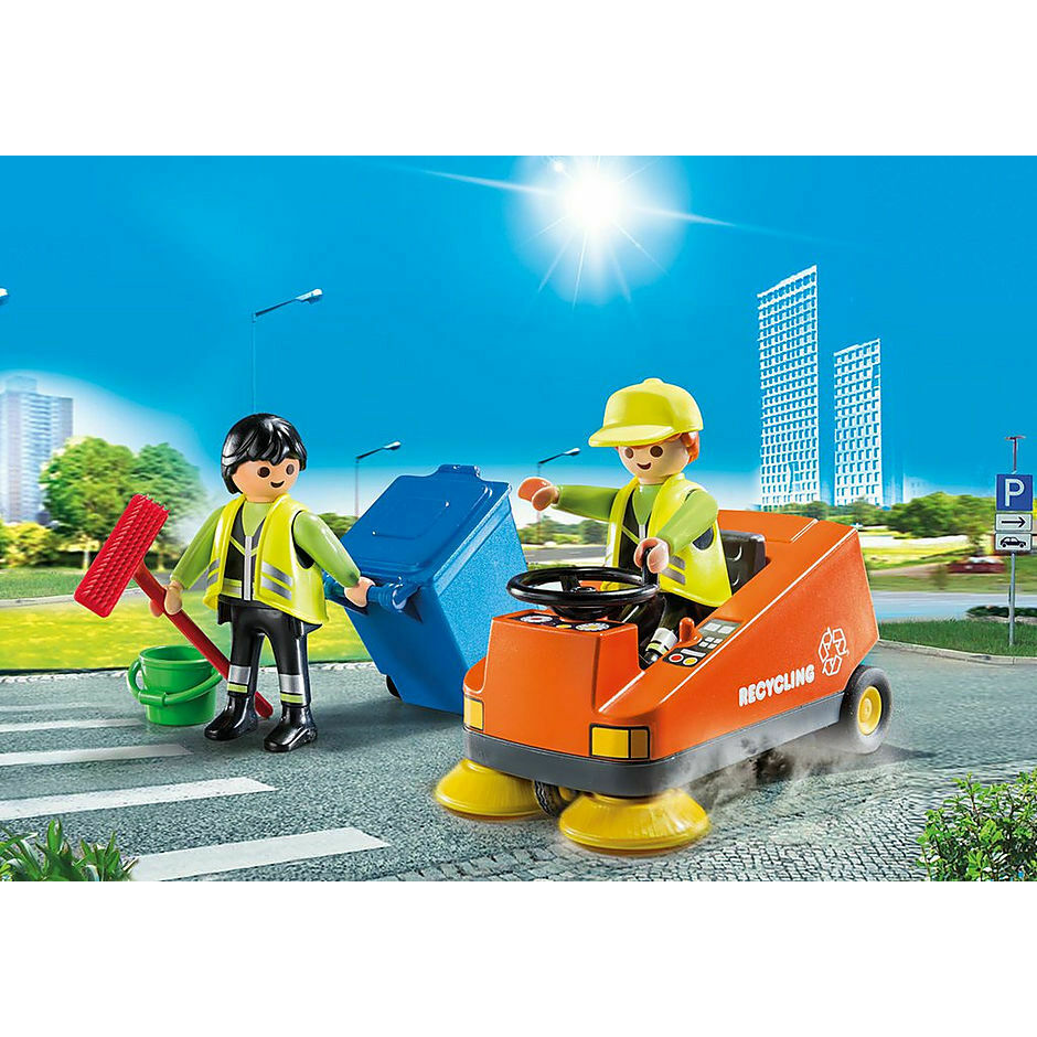 Playmobil 70203 - City Life - Kehrmaschine Stadtreinigung Müllabfuhr Müllwagen