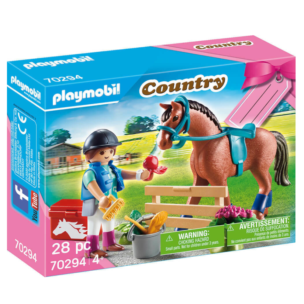 Playmobil 70294 - Country - Reiterhof Pferde Reiten Pferd Pflegerin Geschenkset