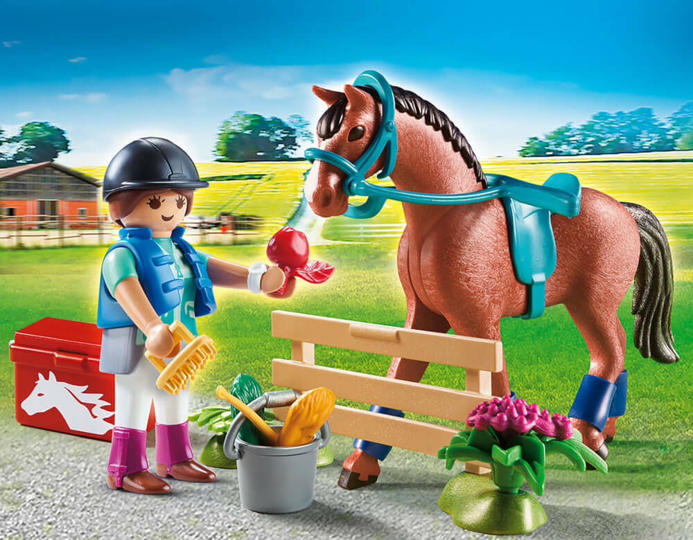 Playmobil 70294 - Country - Reiterhof Pferde Reiten Pferd Pflegerin Geschenkset