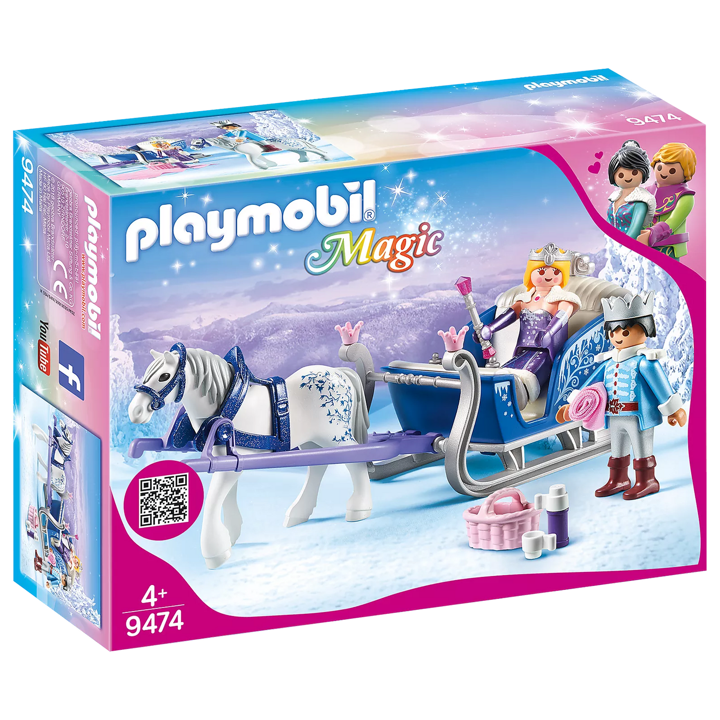 Playmobil 9474 - Magic - Schlitten mit Königspaar Prinzessin Schnee Winter