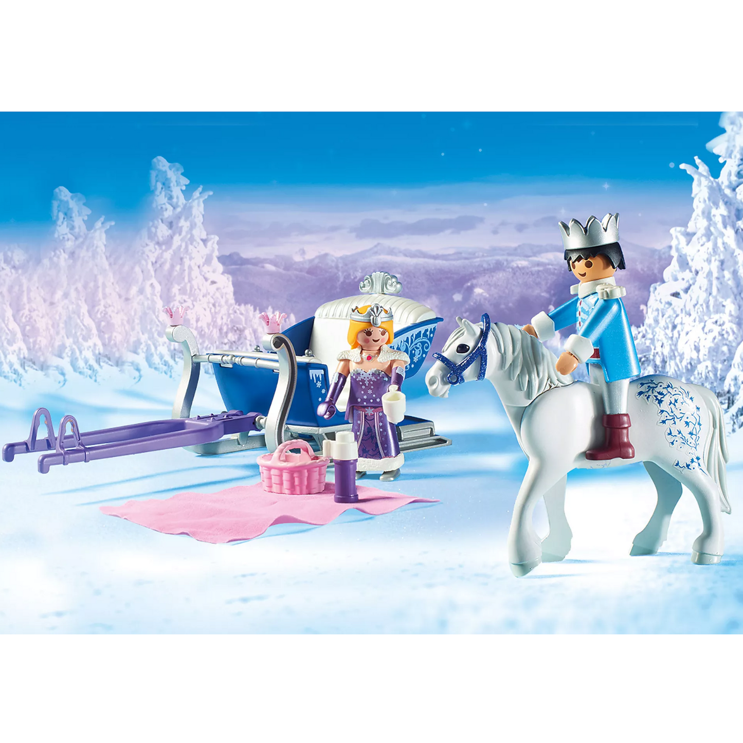 Playmobil 9474 - Magic - Schlitten mit Königspaar Prinzessin Schnee Winter