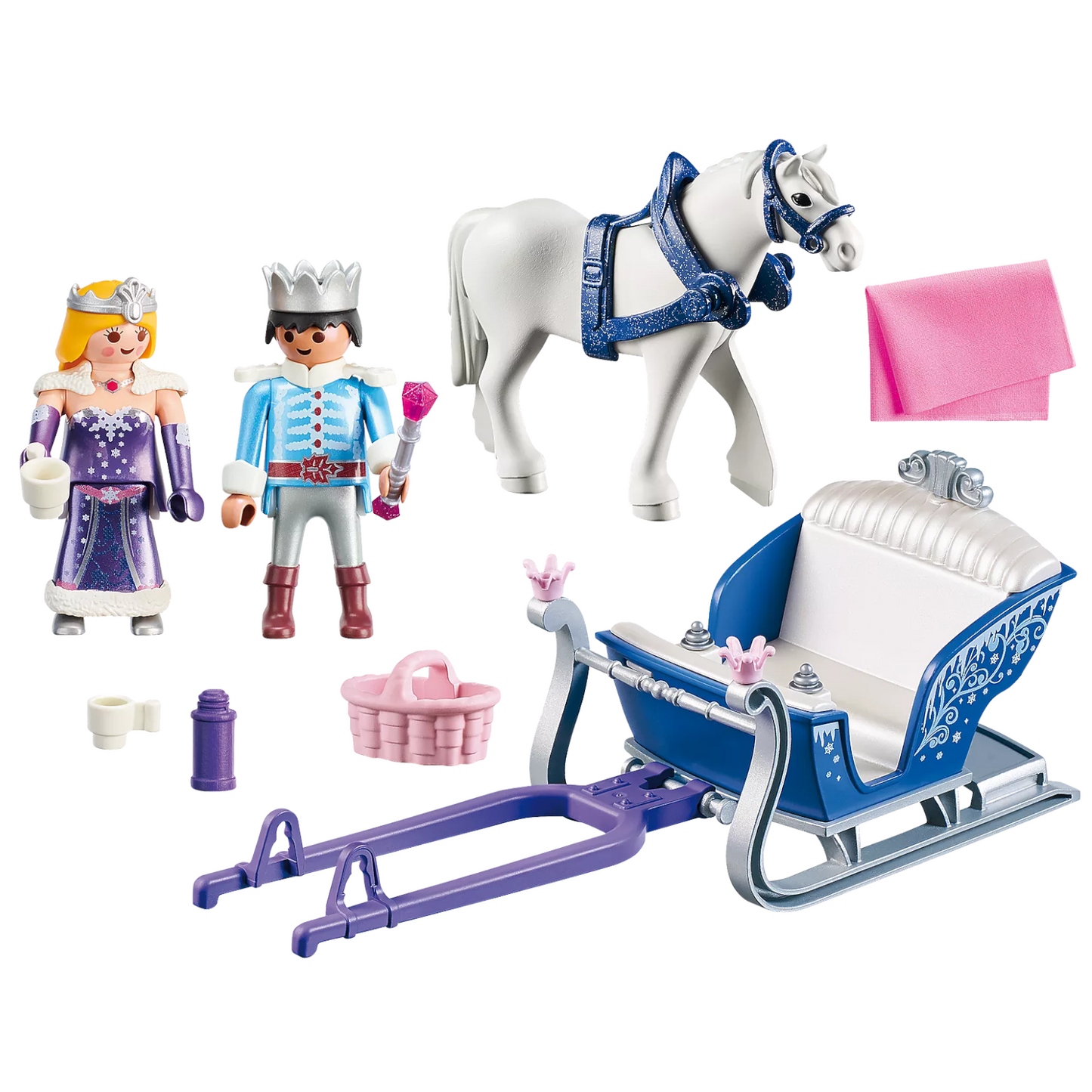 Playmobil 9474 - Magic - Schlitten mit Königspaar Prinzessin Schnee Winter