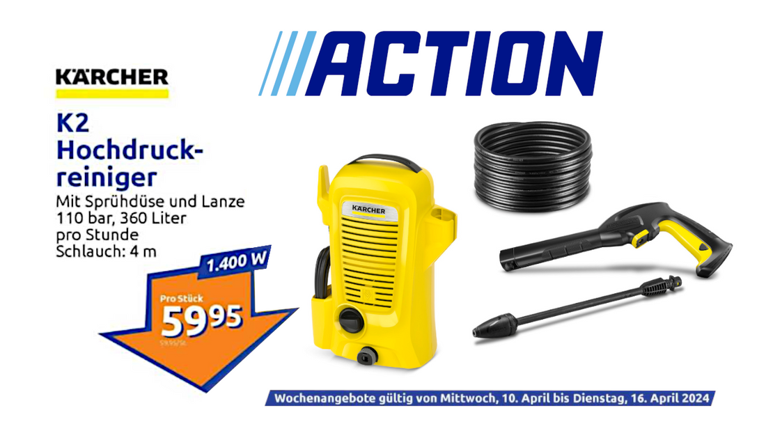 Action Kärcher Hochdruckreiniger im Angebot - unschlagbarer Preis!