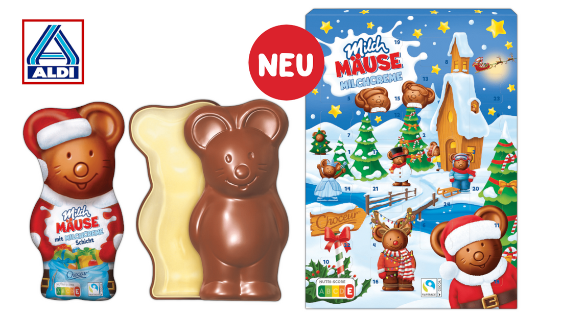 Aldi: Milchmäuse Adventskalender 2025: Preis, Inhalt & Kaufstart