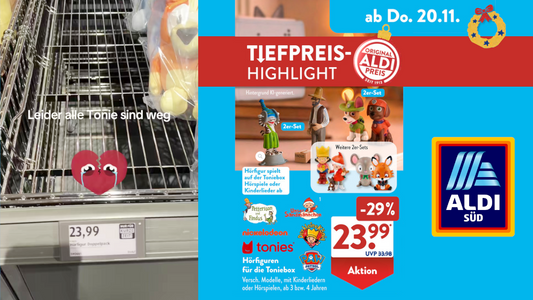 Aldi Süd: Tonies Hörfiguren-Doppelpack | Streit um Verkaufsstart 2025