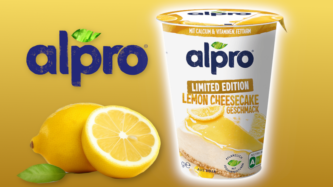 Alpro Joghurt Lemon-Cheesecake Geschmack 100% pflanzlich aus Soja