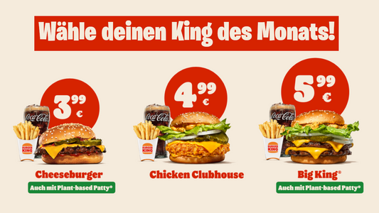 Burger King: Wähle deinen King des Monats Mai 2024