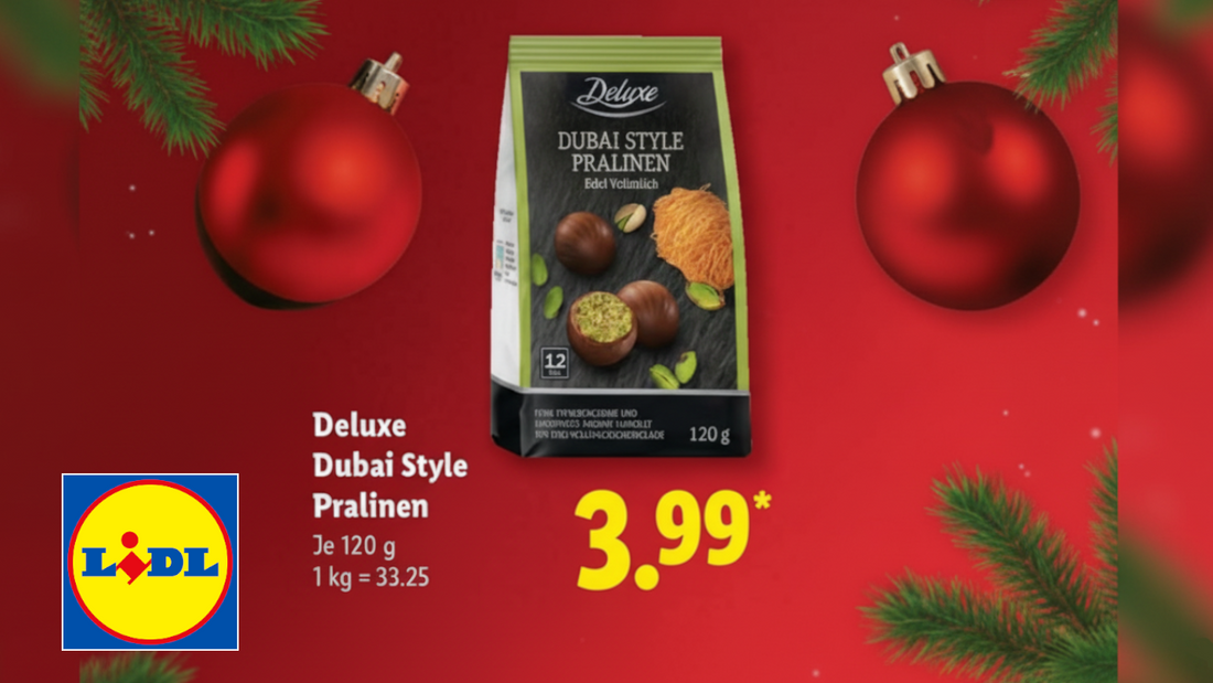 Lidl Deluxe Dubai Style Pralinen – Ein Genuss für Zuhause!